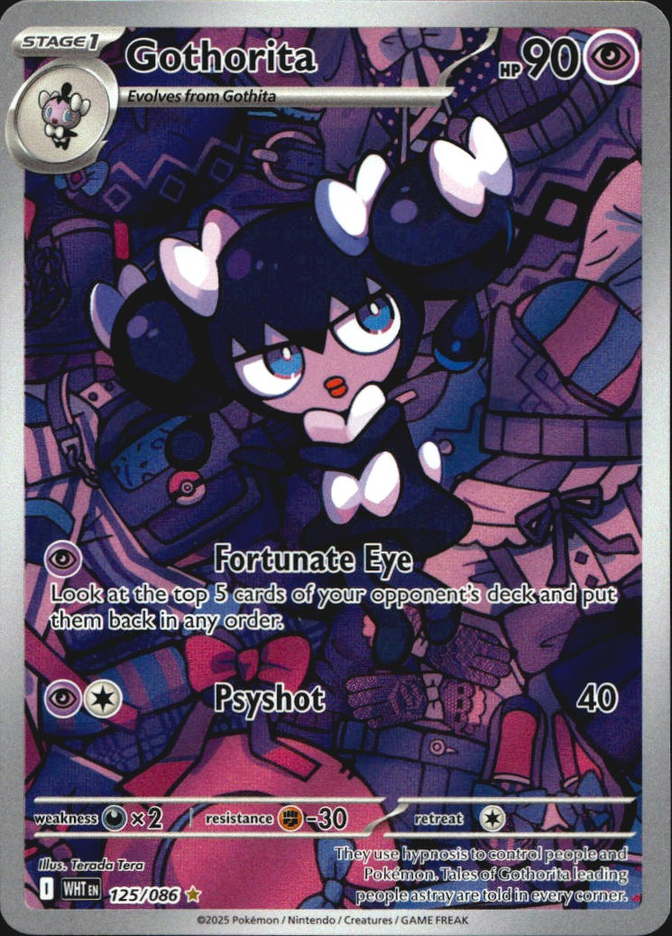 Gothorita 125/086 Illustration Rare White Flare Pokemon Near Mint