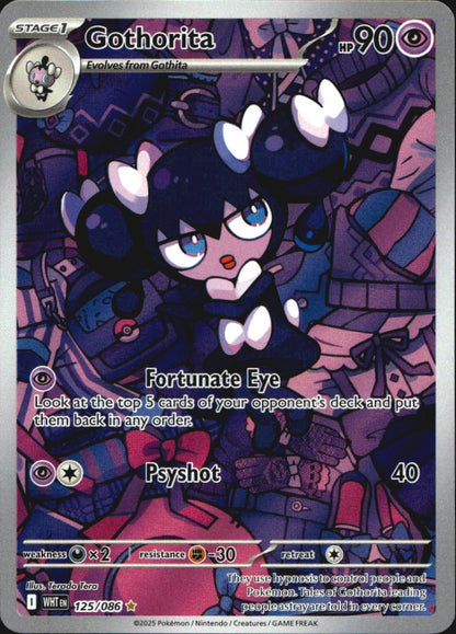 Gothorita 125/086 Illustration Rare White Flare Pokemon Near Mint