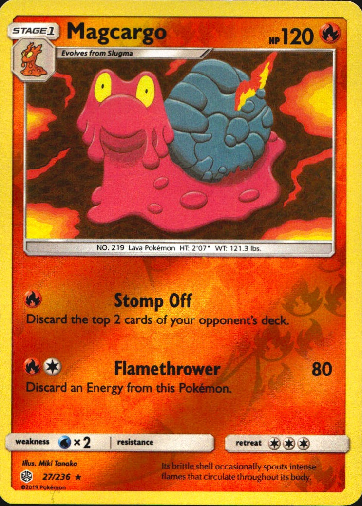 Magcargo 27/236 Rare Cosmic Eclipse Pokemon Near Mint