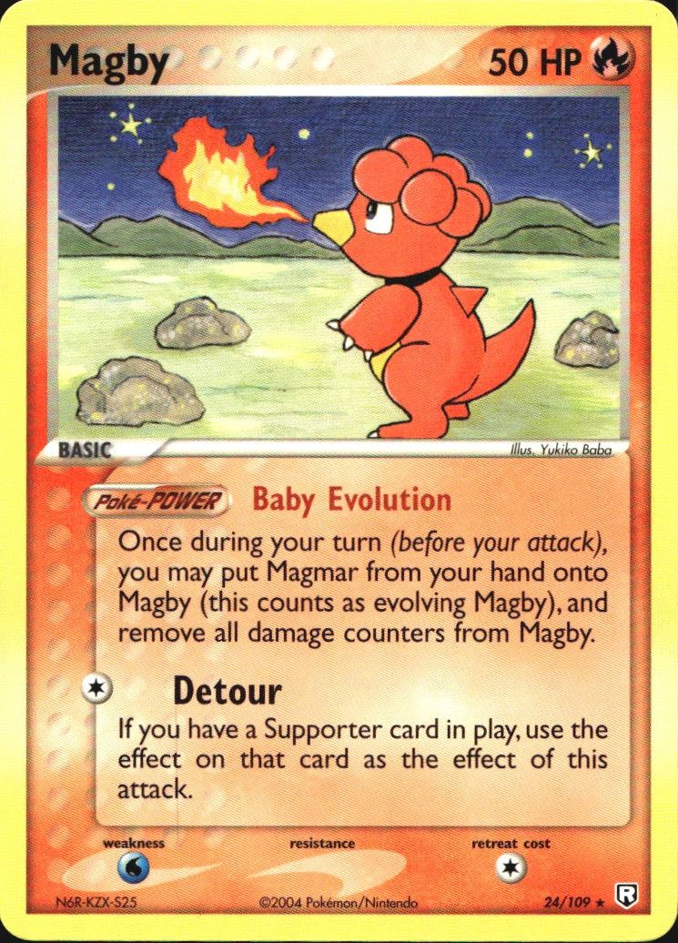 Magby 24/109 Rare Team Rocket Returns Pokemon Near Mint