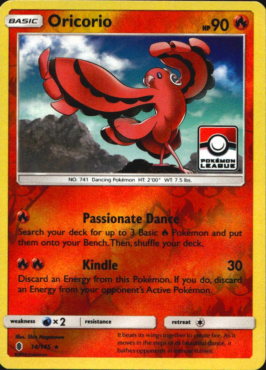Oricorio 014/145 Holofoil League & Championship Cards Pokemon Reverse Holo NM