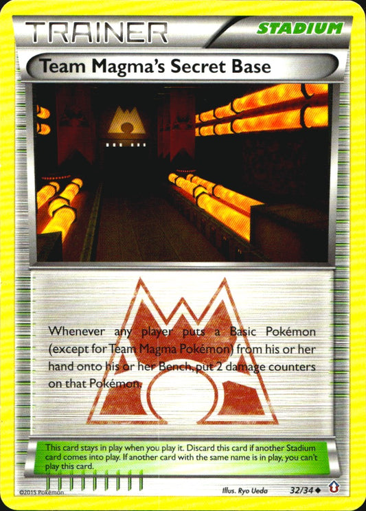 Team Magma's Secret Base 32/34 Uncommon Double Crisis Pokemon Near Mint