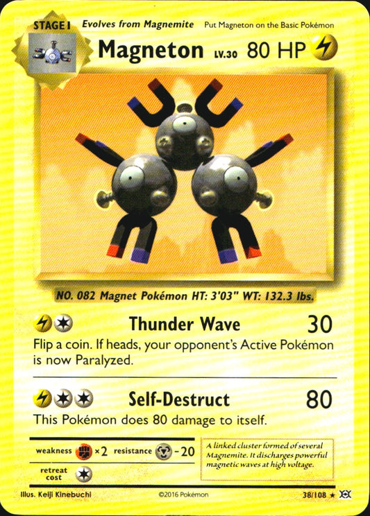 Magneton 38/108 Non Holo Rare Evolutions Pokemon Near Mint