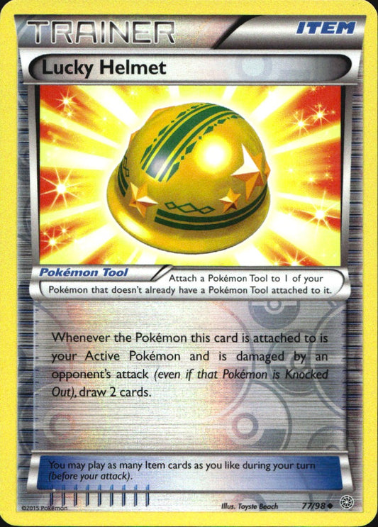 Lucky Helmet 77/98 Uncommon Ancient Origins Pokemon Reverse Holo Near Mint