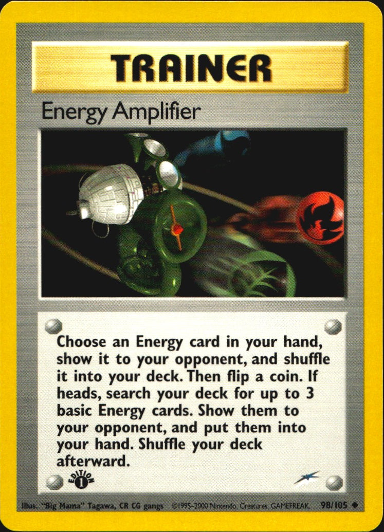 Energy Amplifier 98/105 Uncommon Neo Destiny Pokemon 1st Edition Near Mint