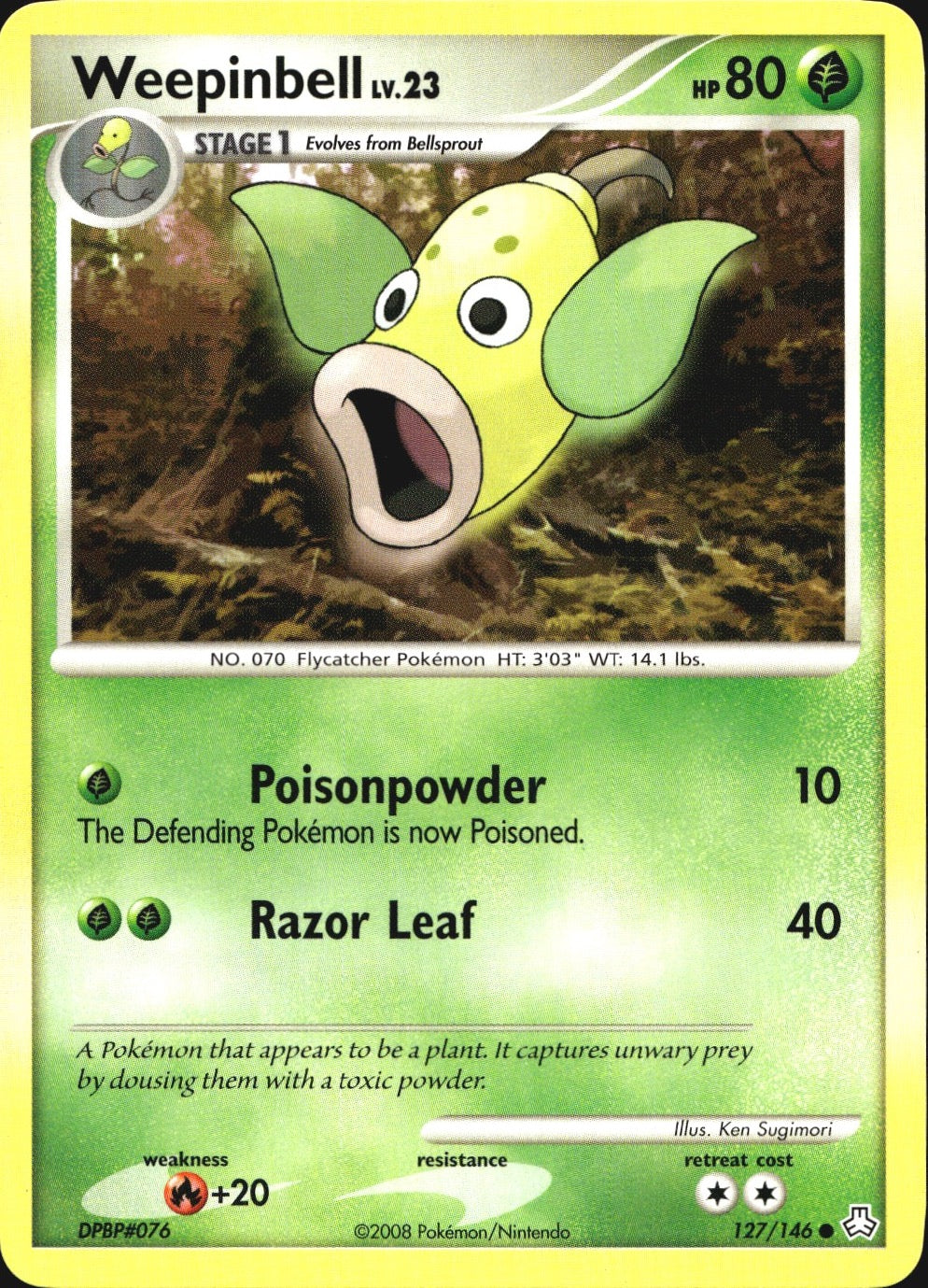 Weepinbell 127/146 Common Legends Awakened Pokemon Near Mint