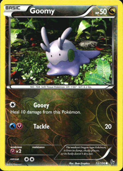 Goomy 72/106 Common Flashfire Pokemon Reverse Holo Near Mint