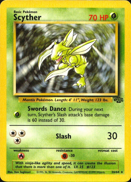 Scyther 26/64 Rare Jungle Pokemon Near Mint