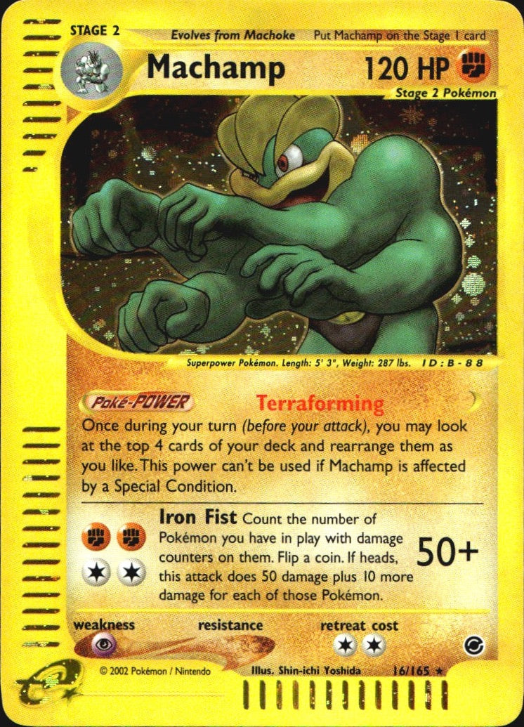 Machamp 16/165 Holo Rare Expedition Base Set Pokemon Near Mint