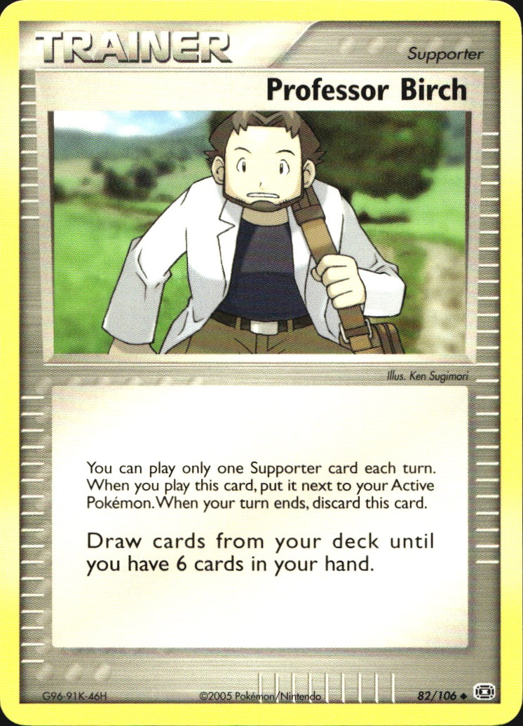 Professor Birch 82/106 Uncommon Emerald Pokemon Near Mint