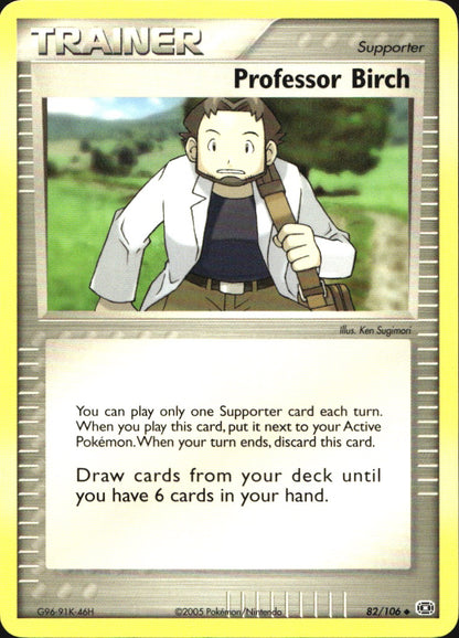 Professor Birch 82/106 Uncommon Emerald Pokemon Near Mint