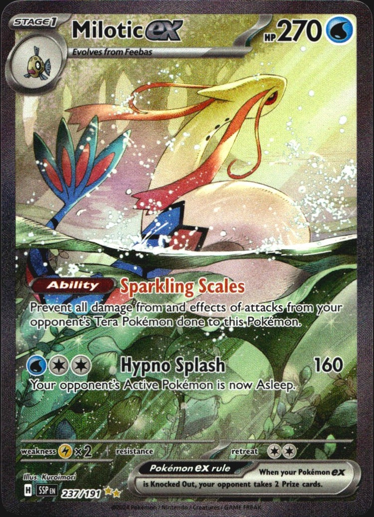 Milotic ex 237/191 Special Illustration Rare Surging Sparks Pokemon Near Mint