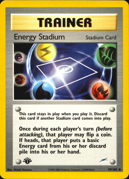 Energy Stadium 99/105 Uncommon Neo Destiny Pokemon 1st Edition Near Mint