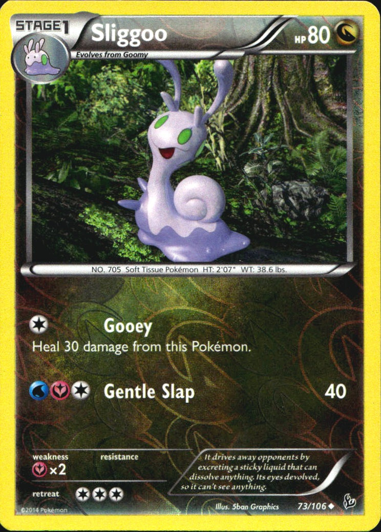 Sliggoo 73/106 Uncommon Flashfire Pokemon Reverse Holo Near Mint