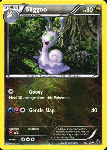 Sliggoo 73/106 Uncommon Flashfire Pokemon Reverse Holo Near Mint