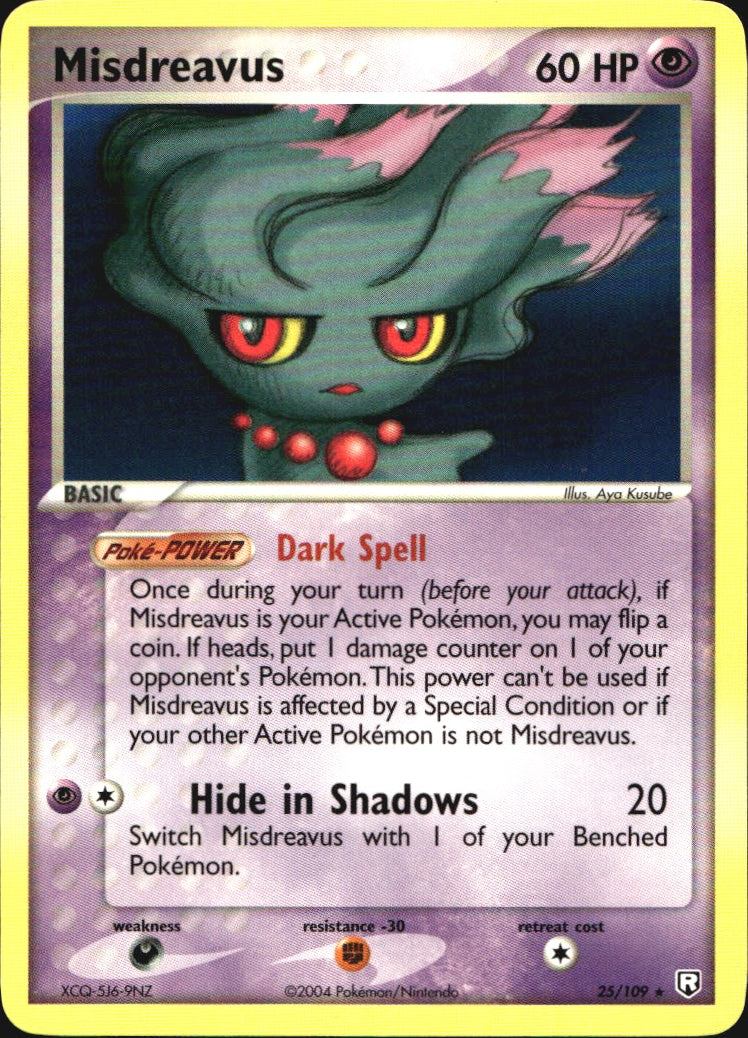 Misdreavus 25/109 Rare Team Rocket Returns Pokemon Near Mint