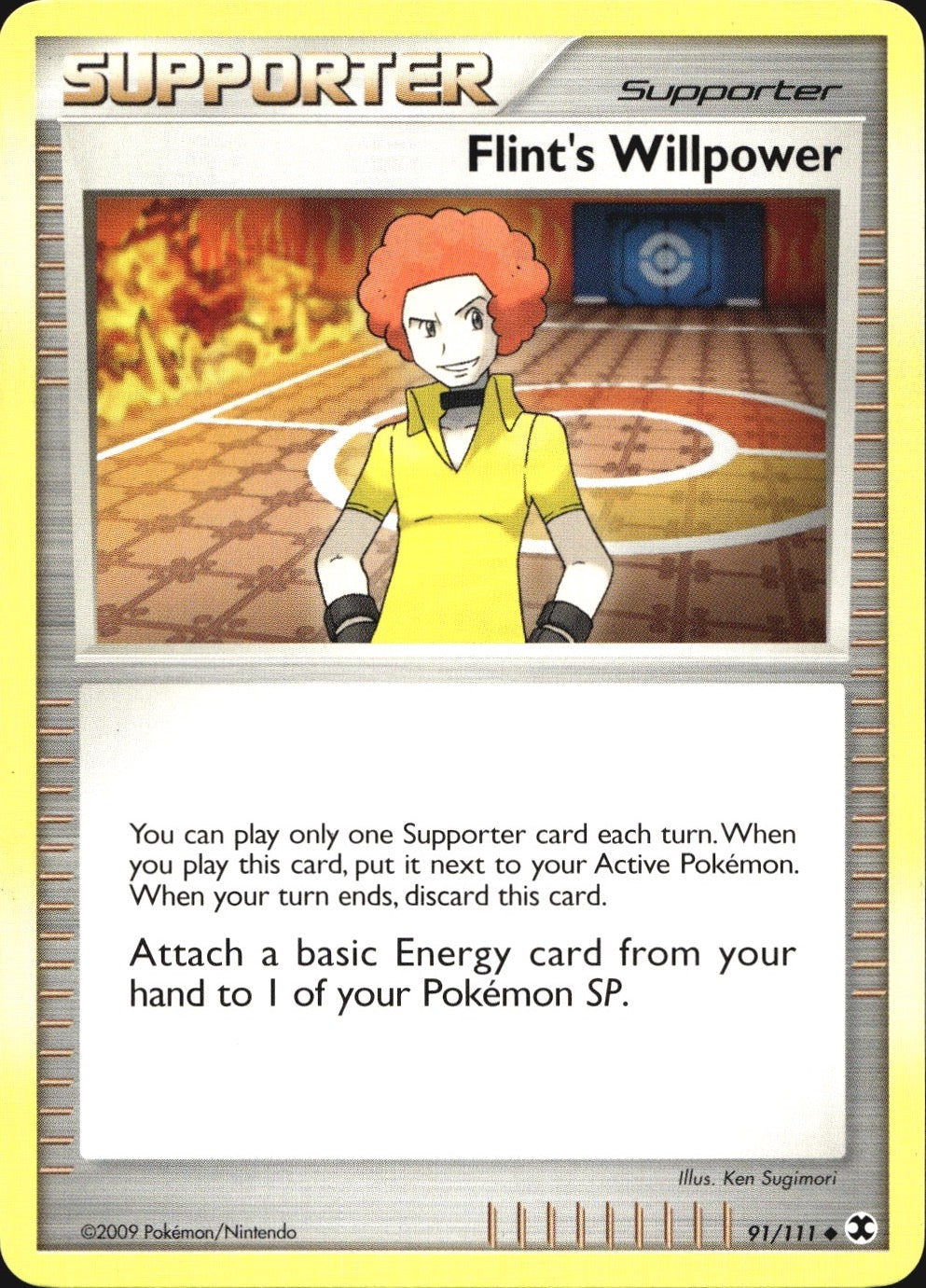 Flint's Willpower 91/111 Uncommon Rising Rivals Pokemon Near Mint