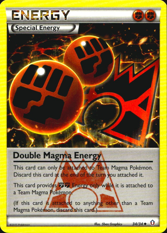Double Magma Energy 34/34 Uncommon Double Crisis Pokemon Near Mint