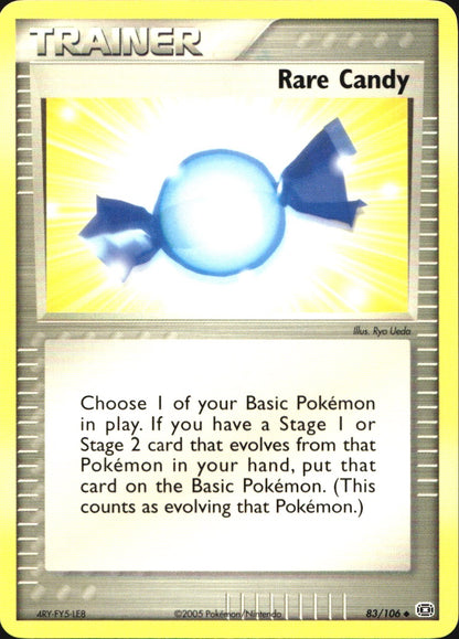 Rare Candy 83/106 Uncommon Emerald Pokemon Near Mint