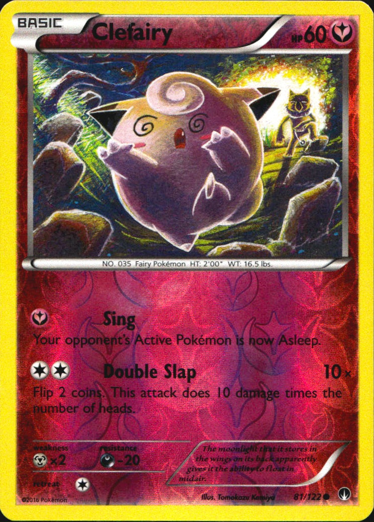 Clefairy 81/122 Common BREAKpoint Pokemon Reverse Holo Near Mint