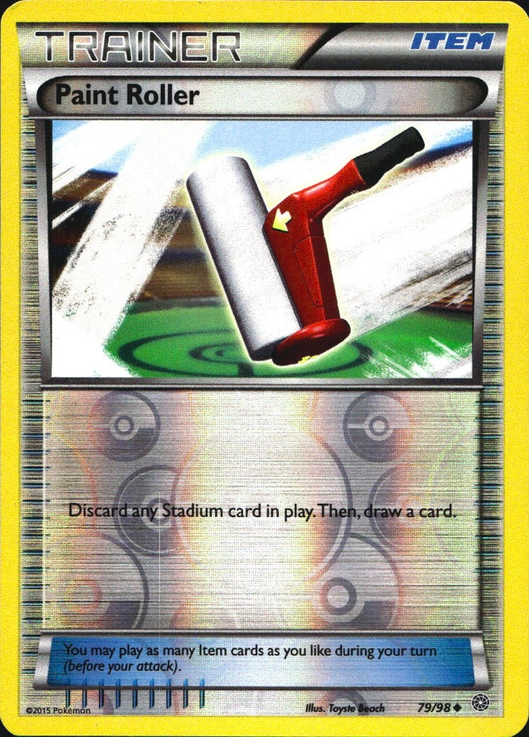 Paint Roller 79/98 Uncommon Ancient Origins Pokemon Reverse Holo Near Mint