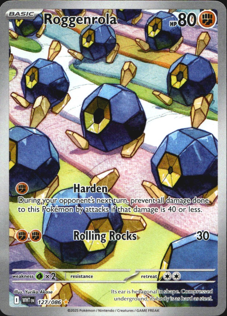 Roggenrola 127/086 Illustration Rare White Flare Pokemon Near Mint