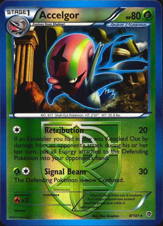 Accelgor 8/101 Rare Plasma Blast Pokemon Reverse Holo Near Mint