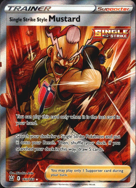 Single Strike Style Mustard 163/163 Ultra Rare Battle Styles Near Mint