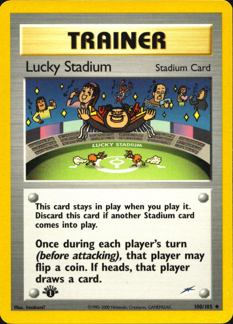 Lucky Stadium 100/105 Uncommon Neo Destiny Pokemon 1st Edition Near Mint