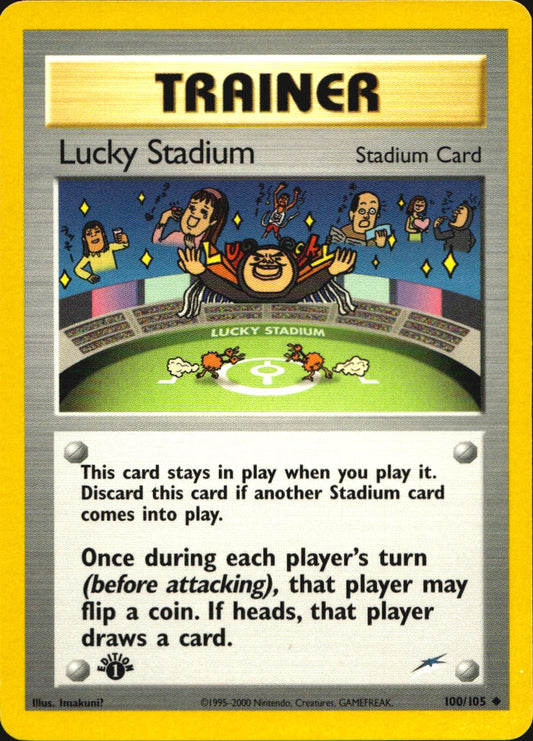Lucky Stadium 100/105 Uncommon Neo Destiny Pokemon 1st Edition Near Mint