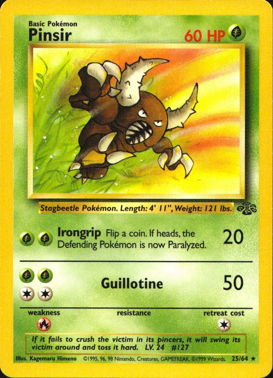 Pinsir 25/64 Rare Jungle Pokemon Near Mint