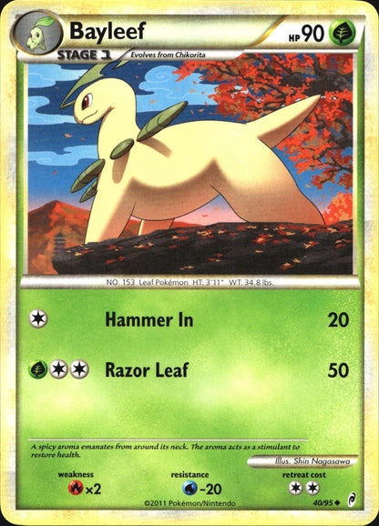 Bayleef 40/95 Uncommon Call of Legends Pokemon Near Mint