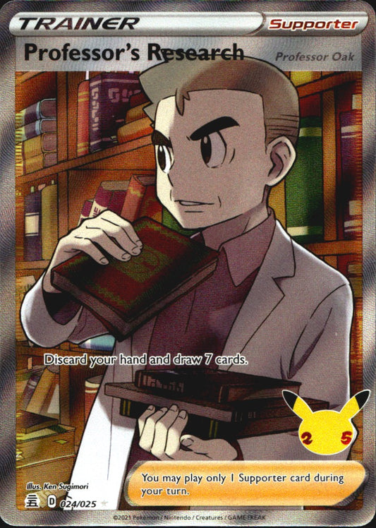 Professor's Research (Professor Oak) 024/025 Rare Ultra Celebrations Pokemon NM