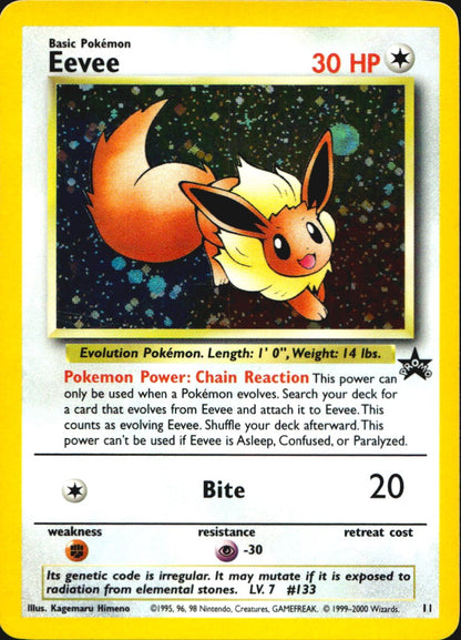 Eevee 11 Promo Wizards Black Star Promos Pokemon Near Mint