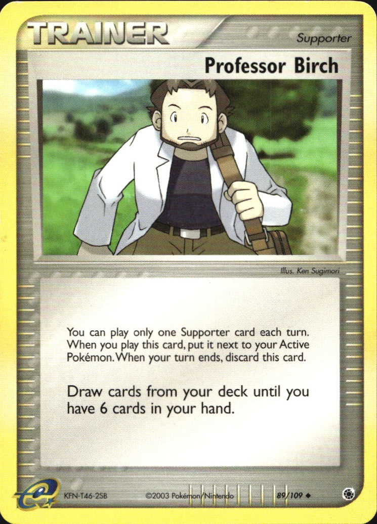 Professor Birch 89/109 Uncommon Ruby & Sapphire Pokemon Near Mint