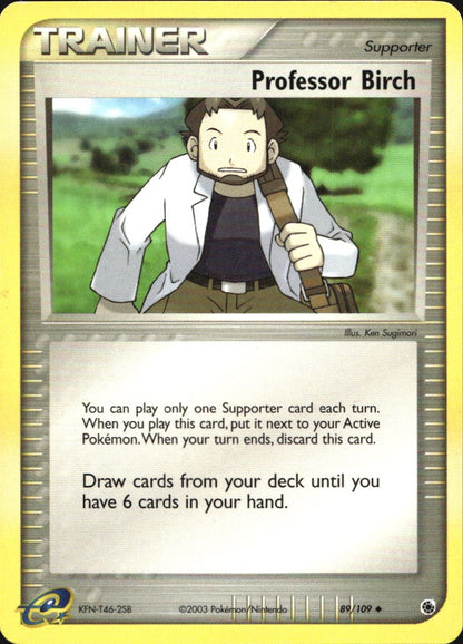 Professor Birch 89/109 Uncommon Ruby & Sapphire Pokemon Near Mint