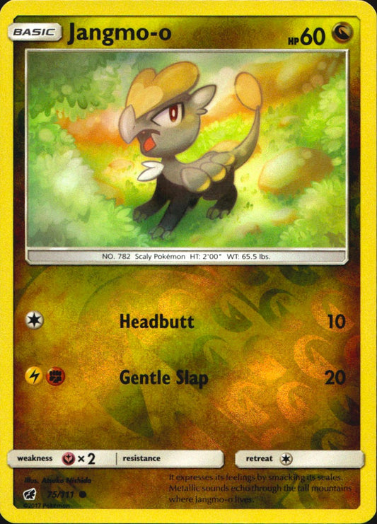 Jangmo-o 75/111 Common Crimson Invasion Pokemon Reverse Holo Near Mint