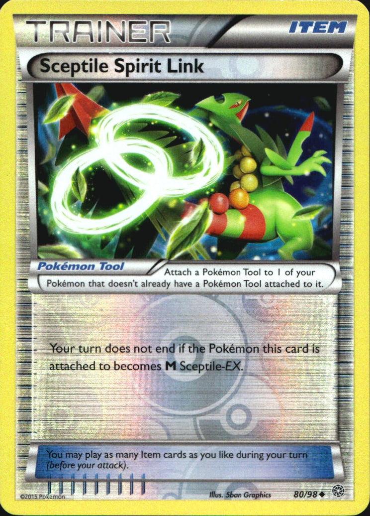 Sceptile Spirit Link 80/98 Uncommon Ancient Origins Pokemon Reverse Holo NM