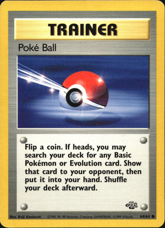 Poke Ball 64/64 Common Jungle Pokemon Near Mint