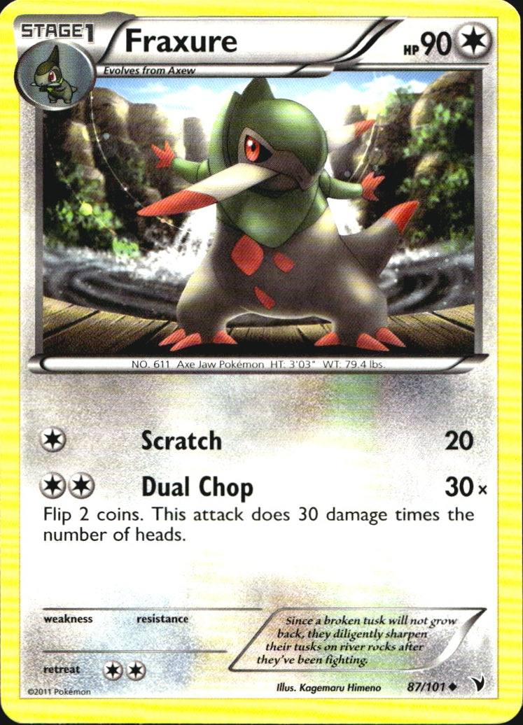 Fraxure 87/101 Uncommon Noble Victories Pokemon Near Mint