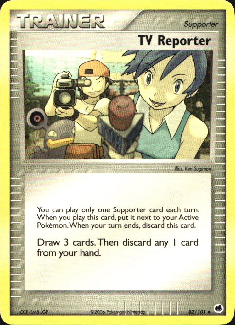 TV Reporter 82/101 Uncommon Dragon Frontiers Pokemon Near Mint