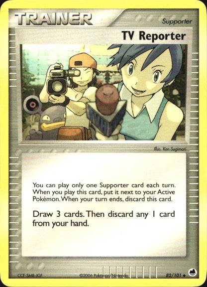 TV Reporter 82/101 Uncommon Dragon Frontiers Pokemon Near Mint