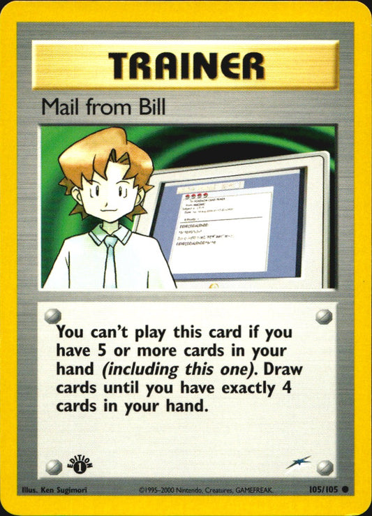 Mail from Bill 105/105 Common Neo Destiny Pokemon 1st Edition Near Mint