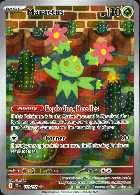 Maractus 160/159 Illustration Rare Journey Together Pokemon Near Mint