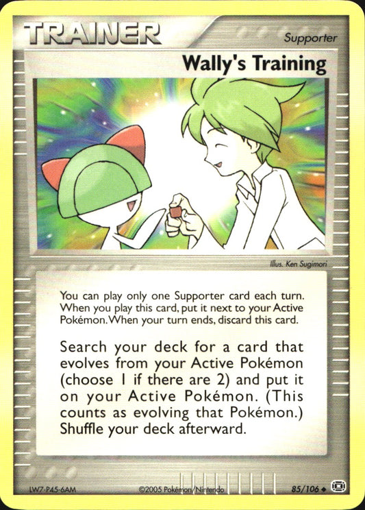 Wally's Training 85/106 Uncommon Emerald Pokemon Near Mint