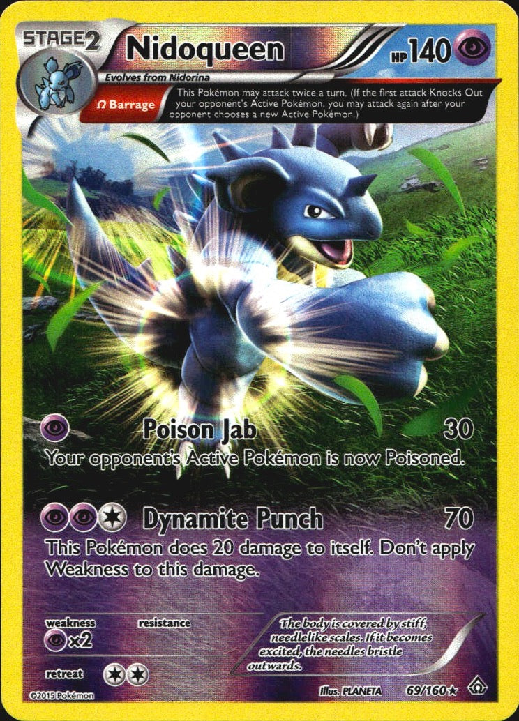 Nidoqueen 69/160 Rare Primal Clash Pokemon Reverse Holo Near Mint