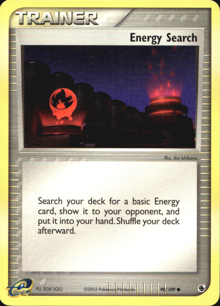 Energy Search 90/109 Common Ruby & Sapphire Pokemon Near Mint