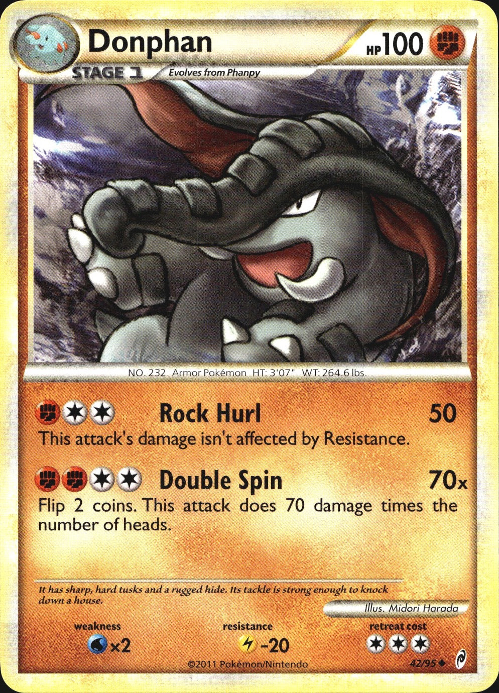 Donphan 42/95 Uncommon Call of Legends Pokemon Near Mint