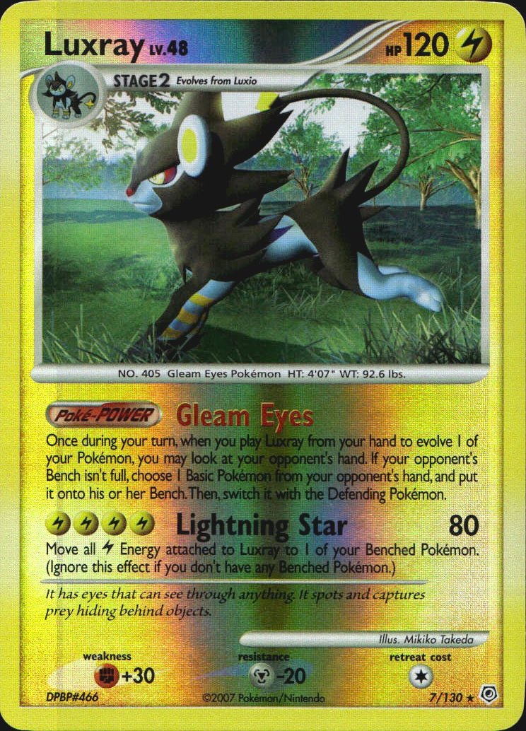 Luxray 7/130 Diamond & Pearl Pokemon Reverse Holo Near Mint