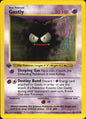 Gastly 50/102 Common Base Set Shadowless Pokemon 1st Edition Near Mint